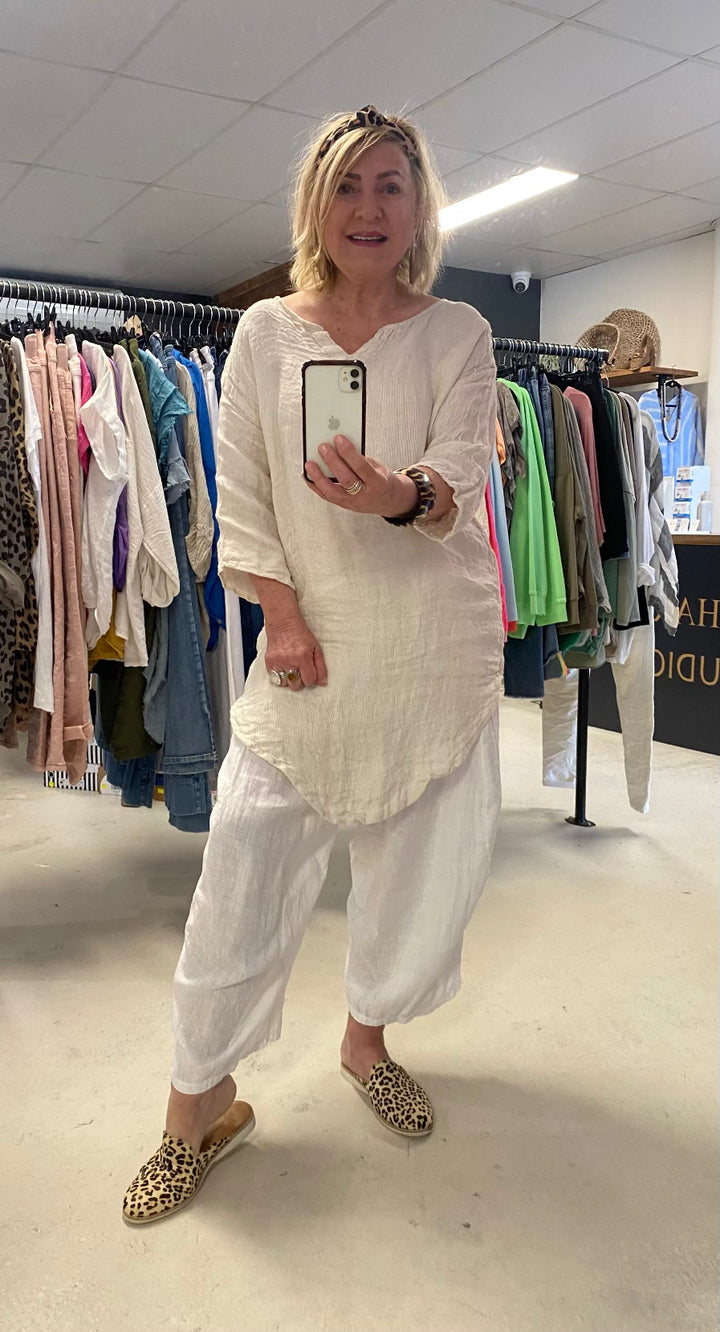 Sleeved Scallop Tunic Canapa