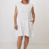 Embroided Linen Dress