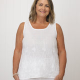 Embroided Linen Top