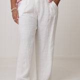 Button Linen Pant