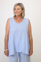 Linen Sleeveless Top