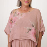 Tia Floral Top Pink