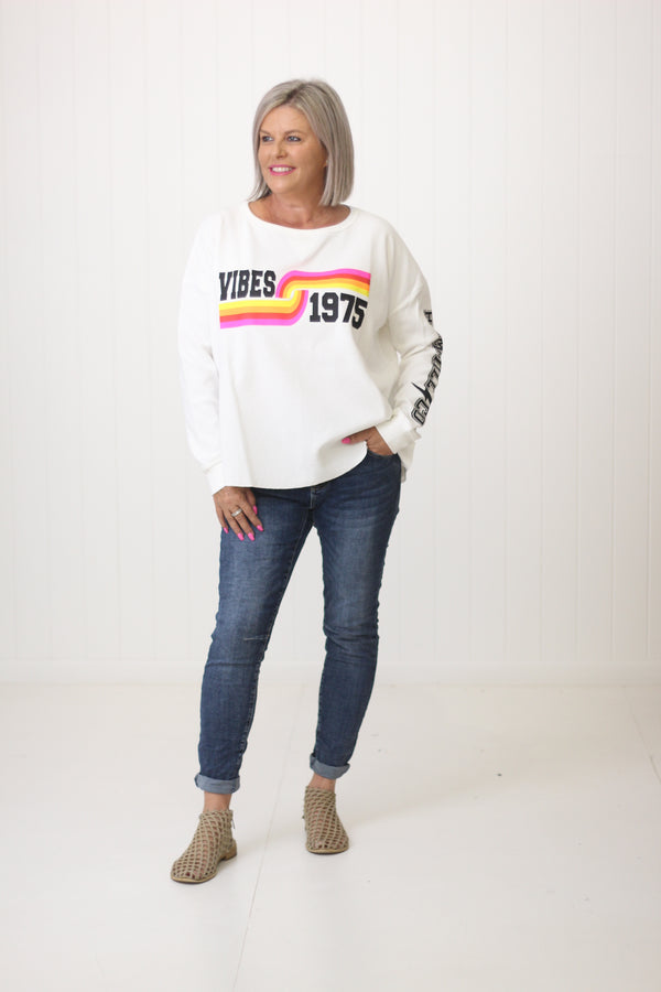 Vibes Waffle LS Top