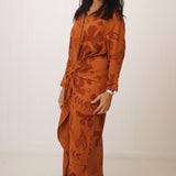 Monnie Midi Dress Rust