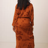 Monnie Midi Dress Rust