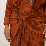 Monnie Midi Dress Rust