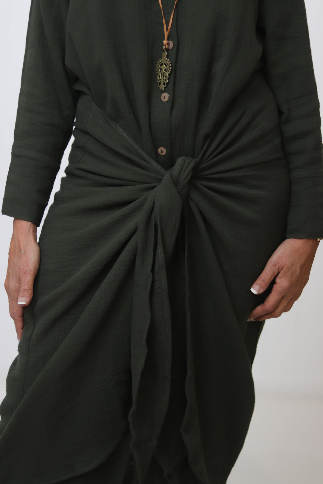 Monnie Midi Dress Khaki