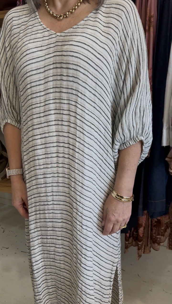 Rosa Kaftan Scattered Stripe