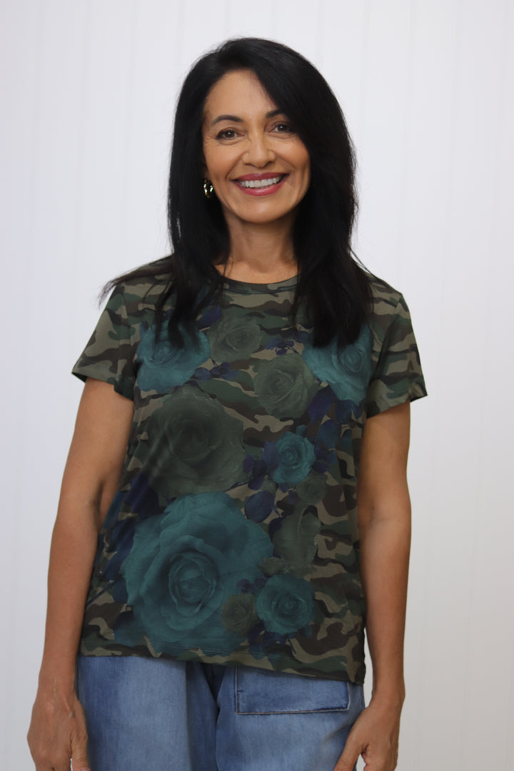 Lolly Camo Rose Tee