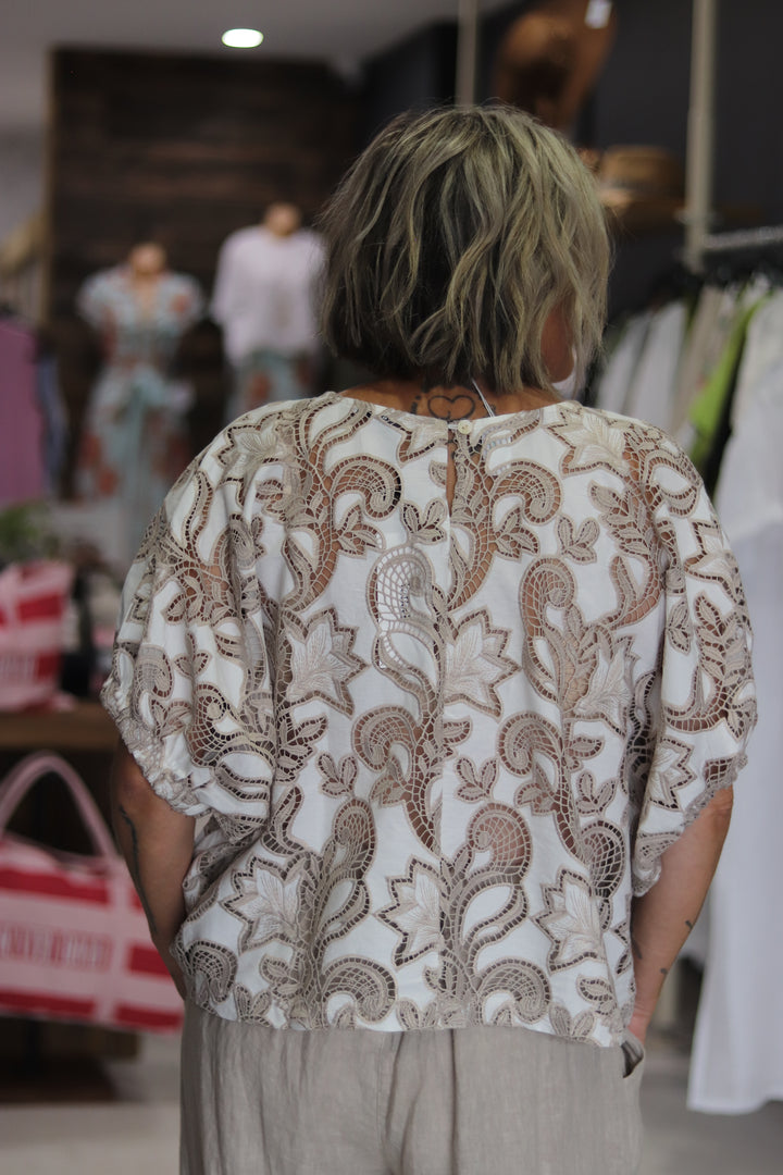 Kristie Top Embroidery