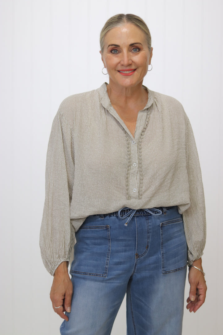 Ruby Stripe Top
