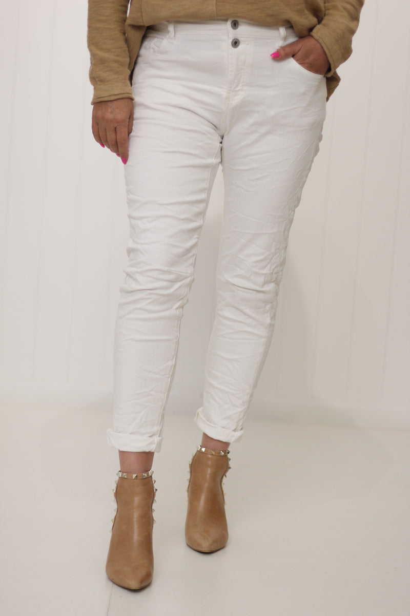 Gemma Stretch Jeans White