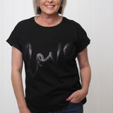 Love Black Sequin Tee