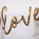 Love Gold Sequin Tee