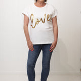 Love Gold Sequin Tee