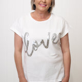 Love Silver Sequin Tee