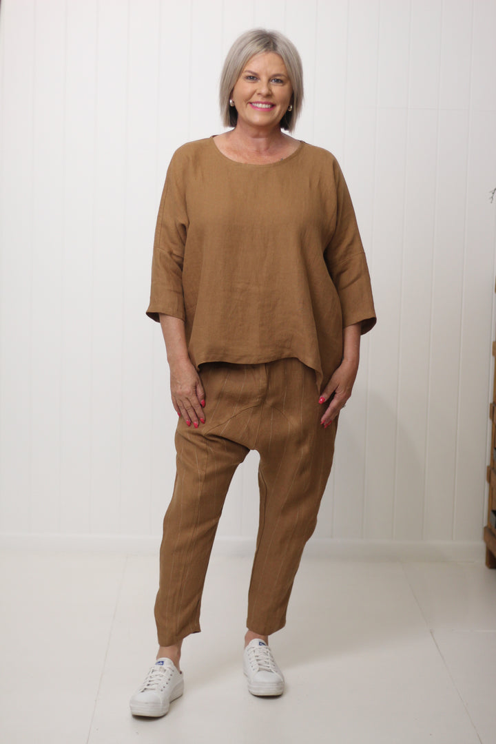 Hinley Top Sleeved Caramel