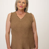 Frayed Singlet Top