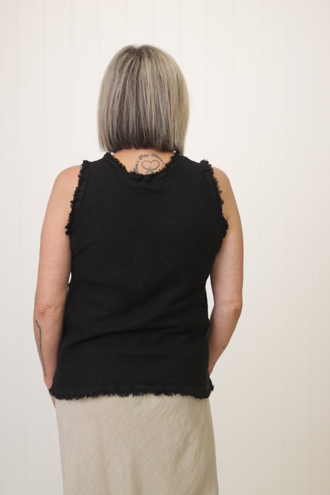 Frayed Singlet Top