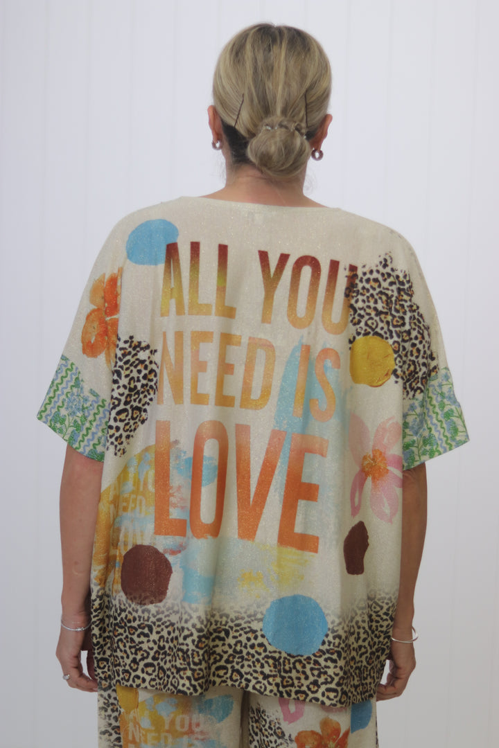 Shimmer Top Leopard Muse