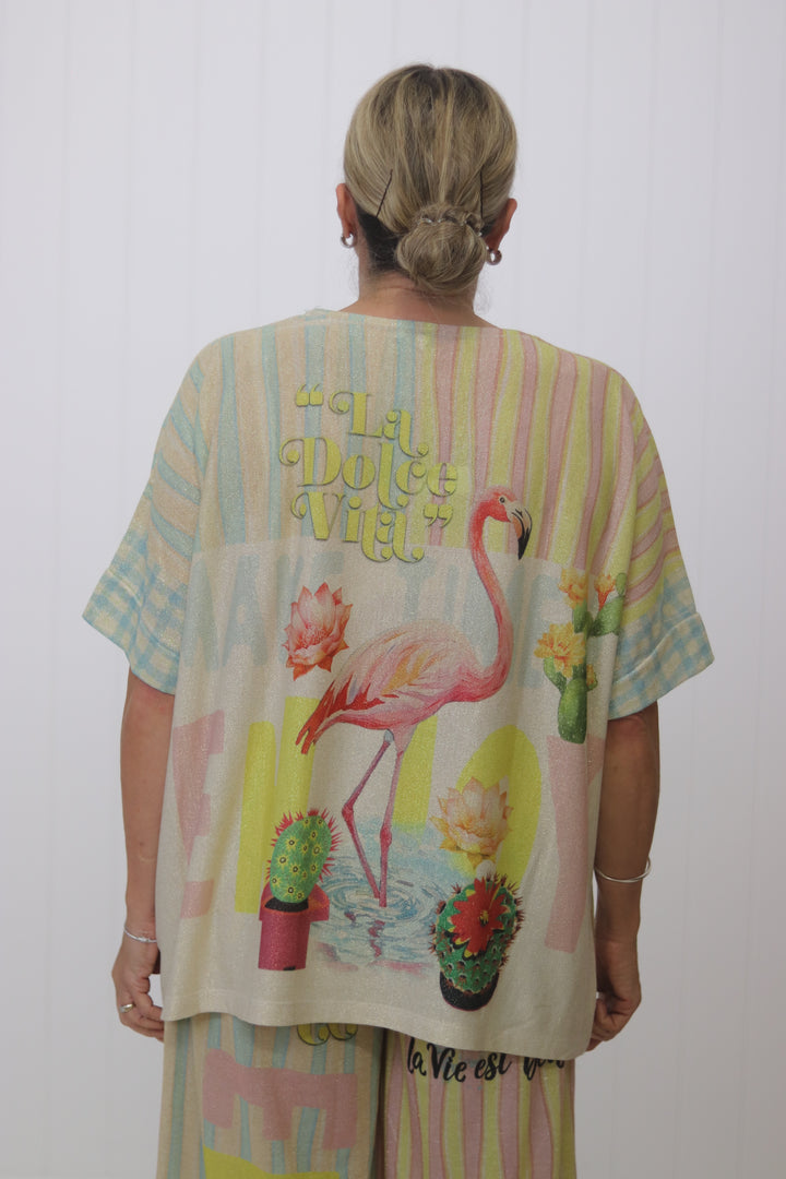 Shimmer Top Golden Fiesta