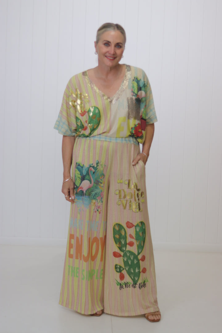 Shimmer Top Golden Fiesta