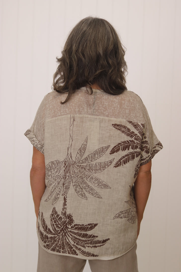 Palm Linen Tee