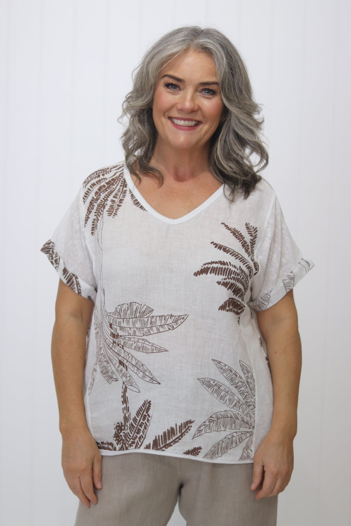 Palm Linen Tee