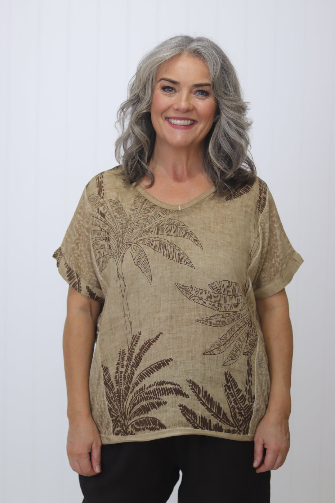 Palm Linen Tee