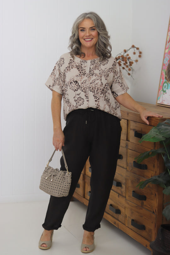 Asti Leopard Top