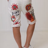 Graphic Shorts Red Bird