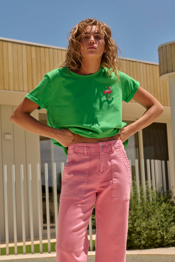 Olivia Tee Flamingo