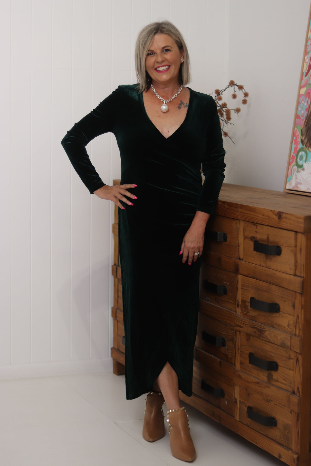 Romantic Edge Velvet Dress