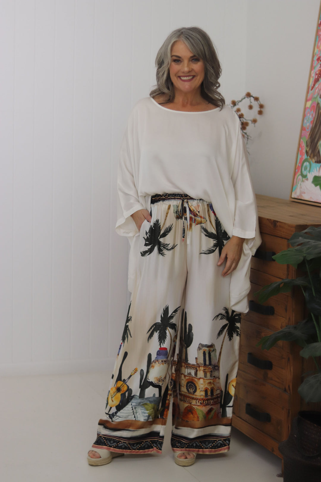 Portofino Batwing Silk Top