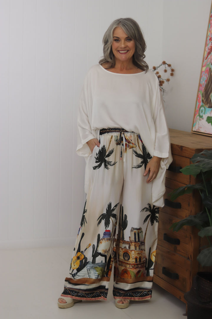 Portofino Batwing Silk Top
