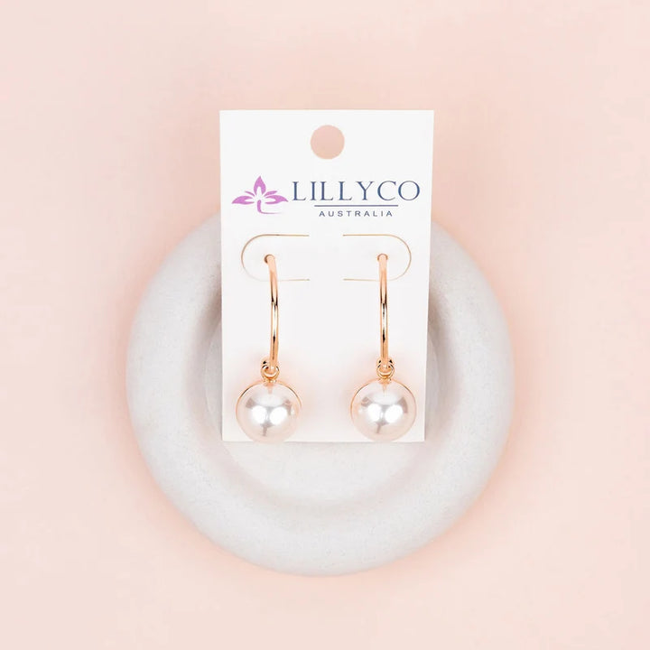 Reversable Pearl & Metal Earrings