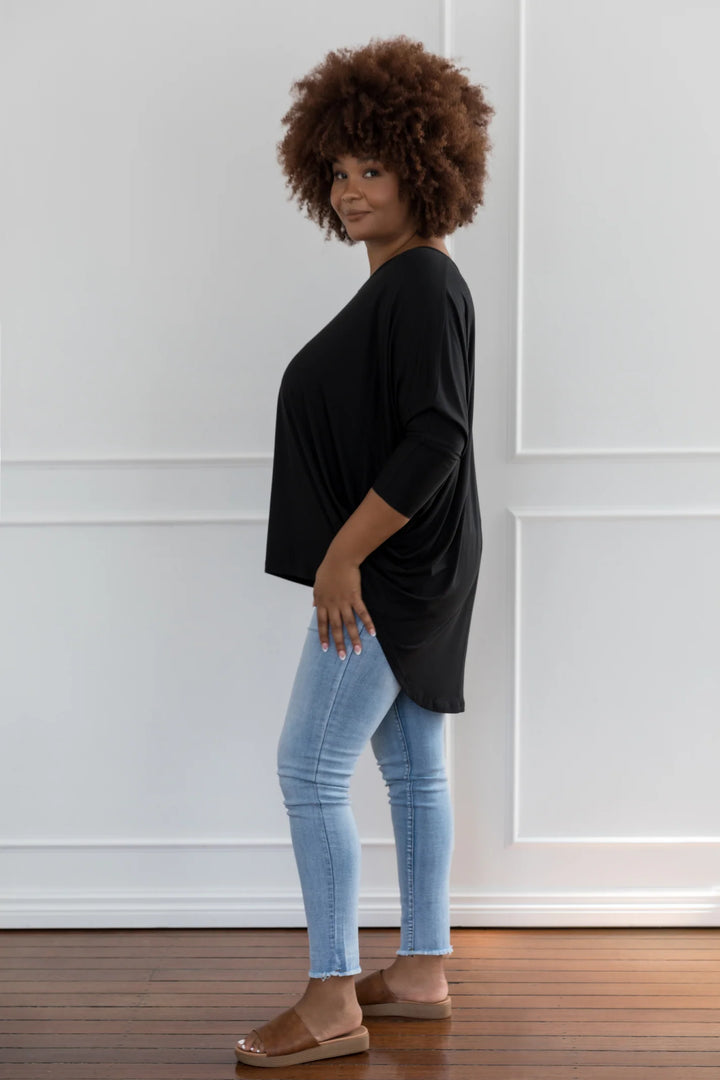 Hi Low Top Curve Long Sleeve