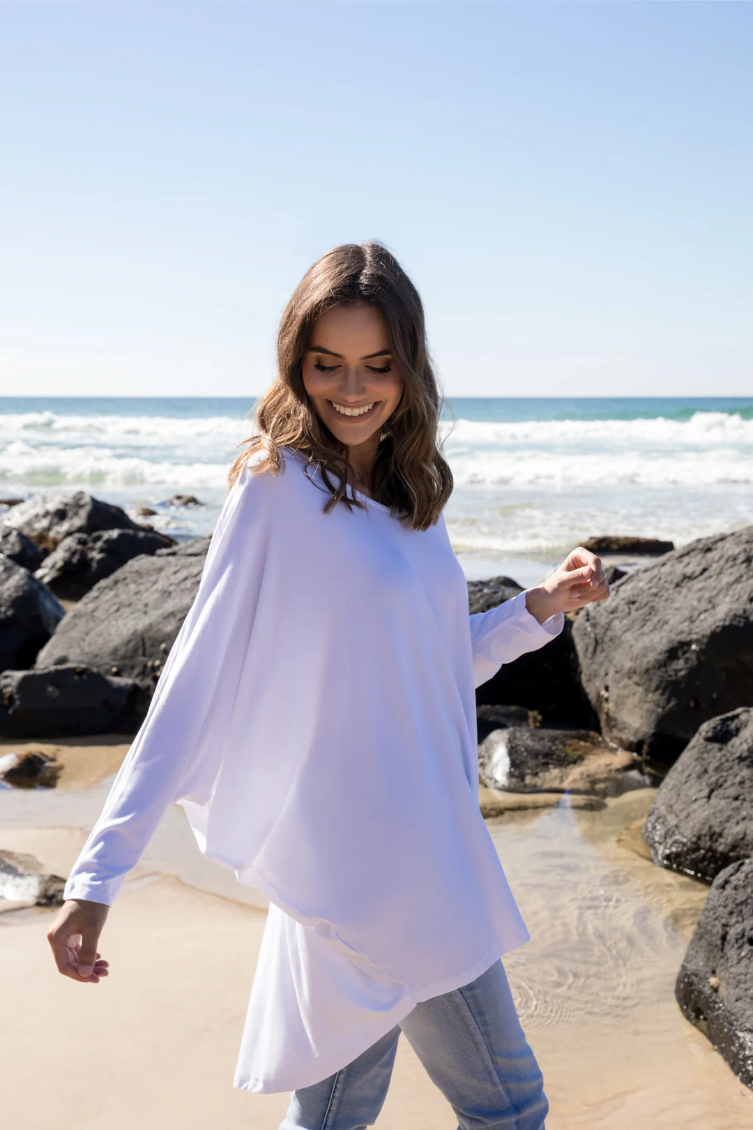 Hi Low Top Curve Long Sleeve