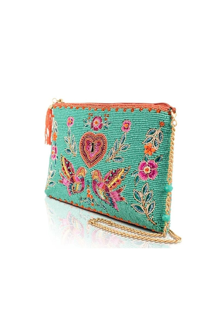 Lovebirds Beaded Bag