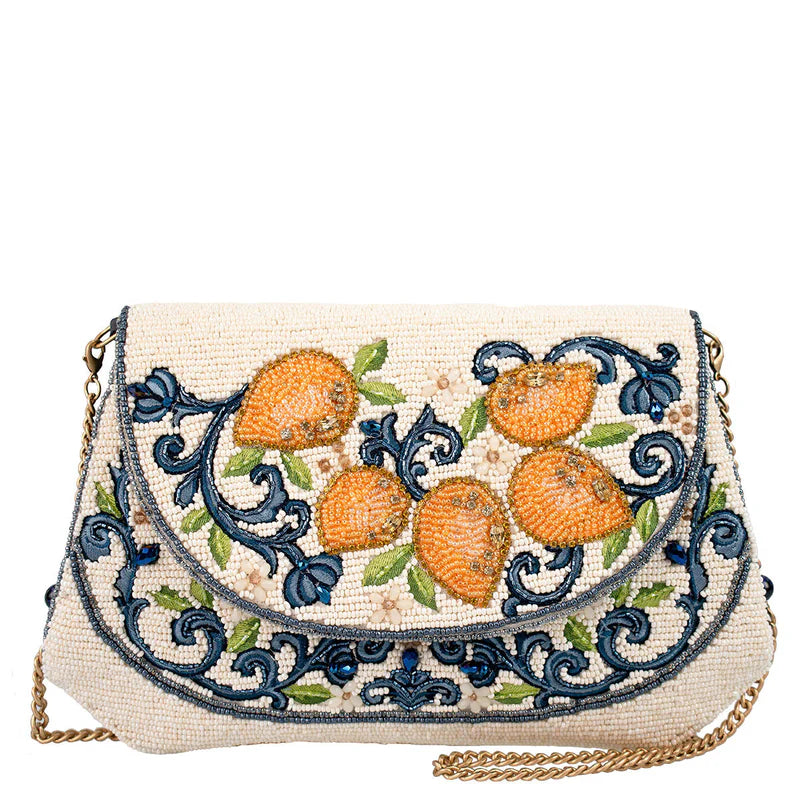 Capri Lemons Beaded Crossbody