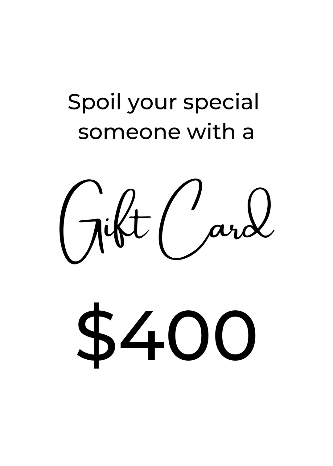 SCS Gift Card $400