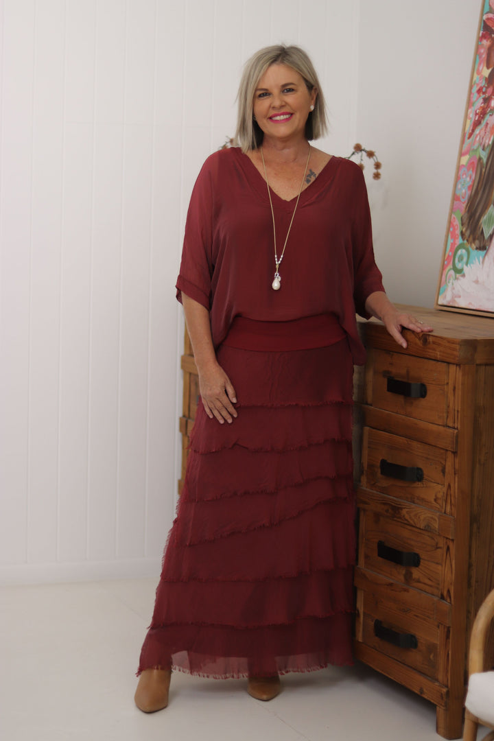 Catherine Silk Skirt