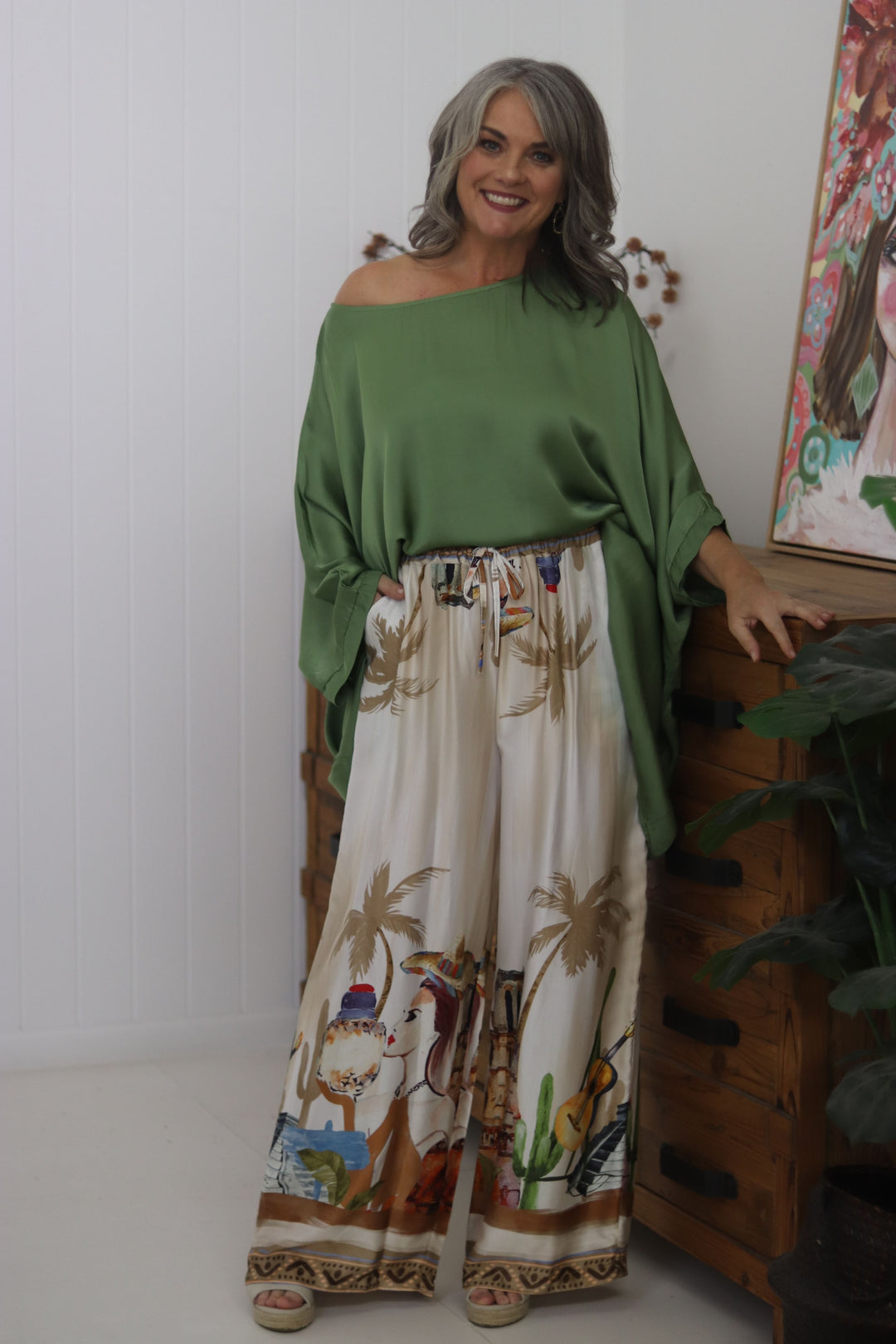 Portofino Batwing Silk Top