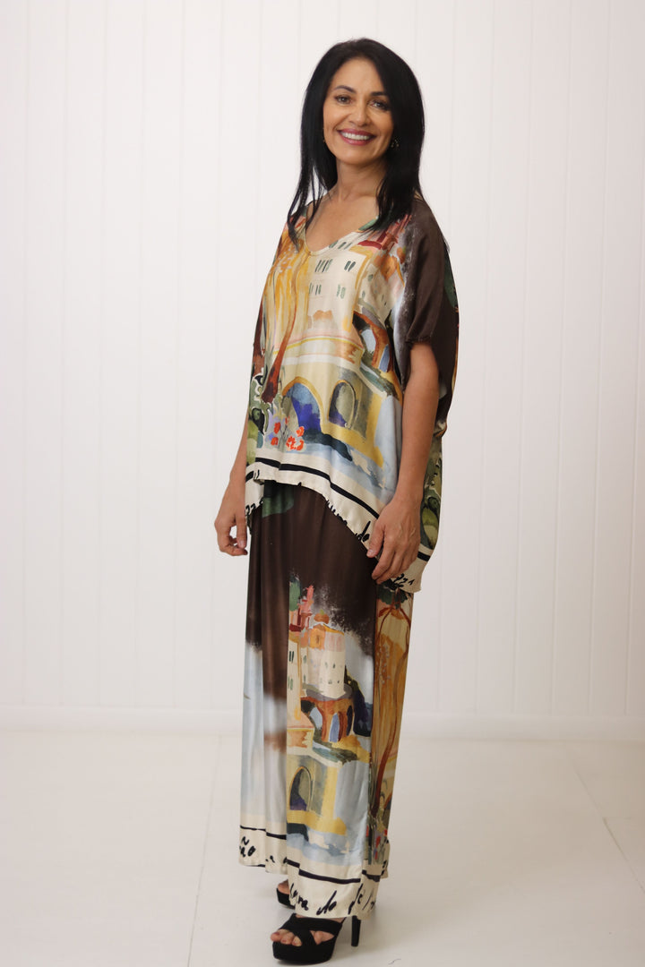 Juliette French Print Top