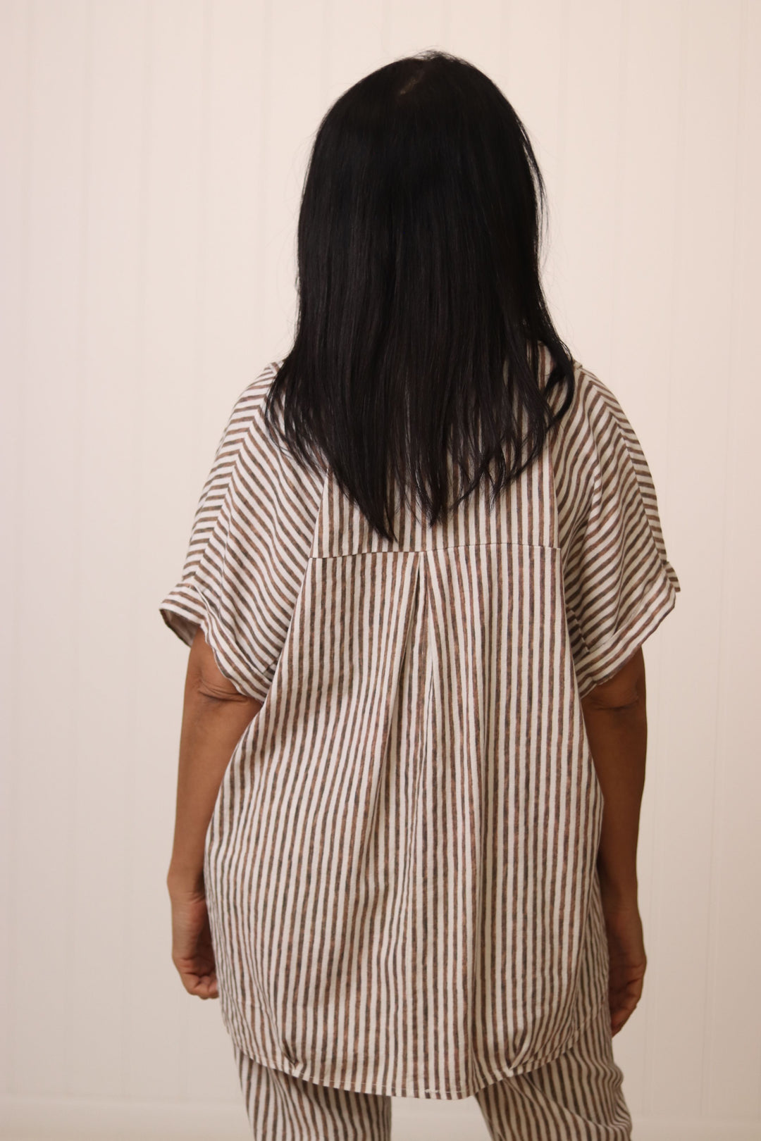 Penelope Stripe V Neck Top