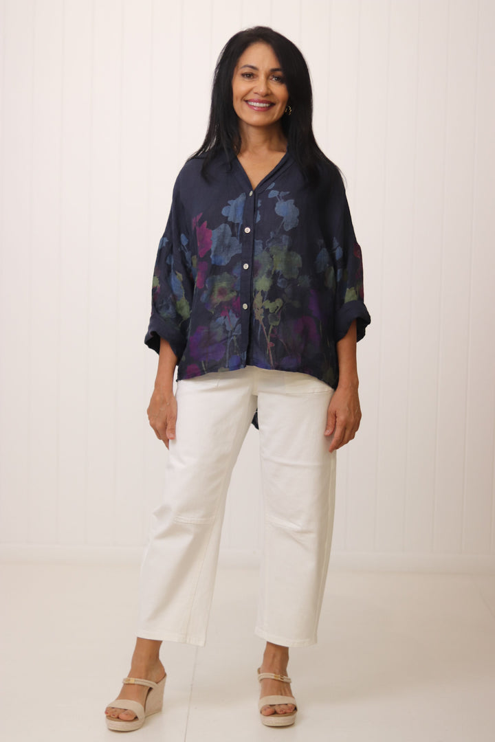 Evelyn Flower Print Top