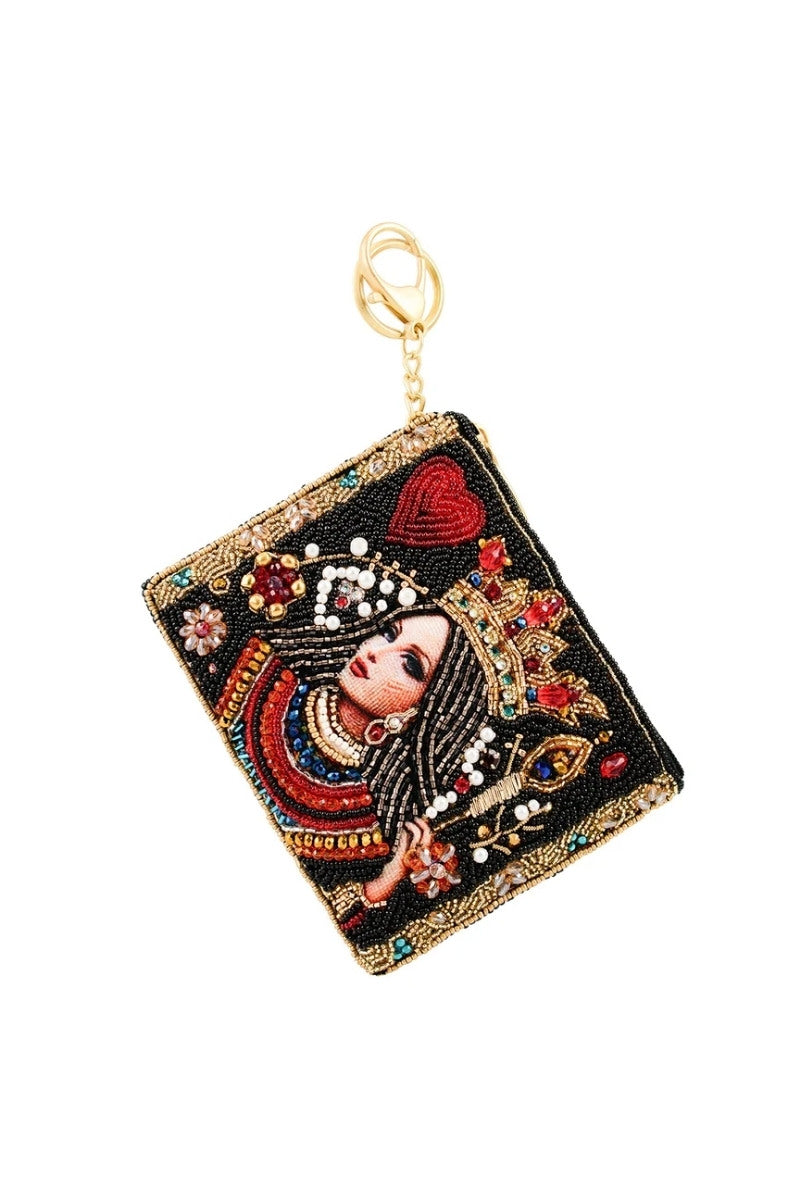 Queen Beaded Coin Purse