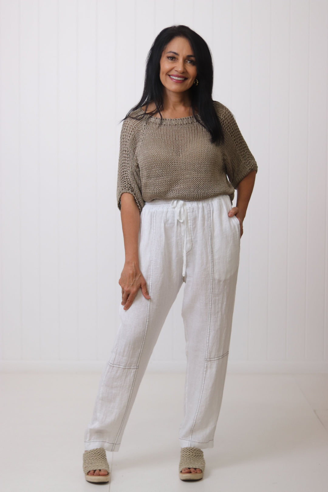 Kinsley Linen Pant w Pockets