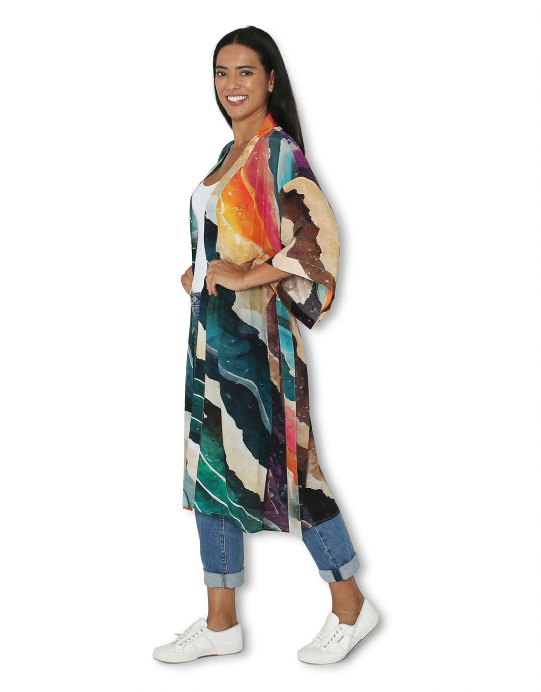 Long Kimono Rainbow Planet