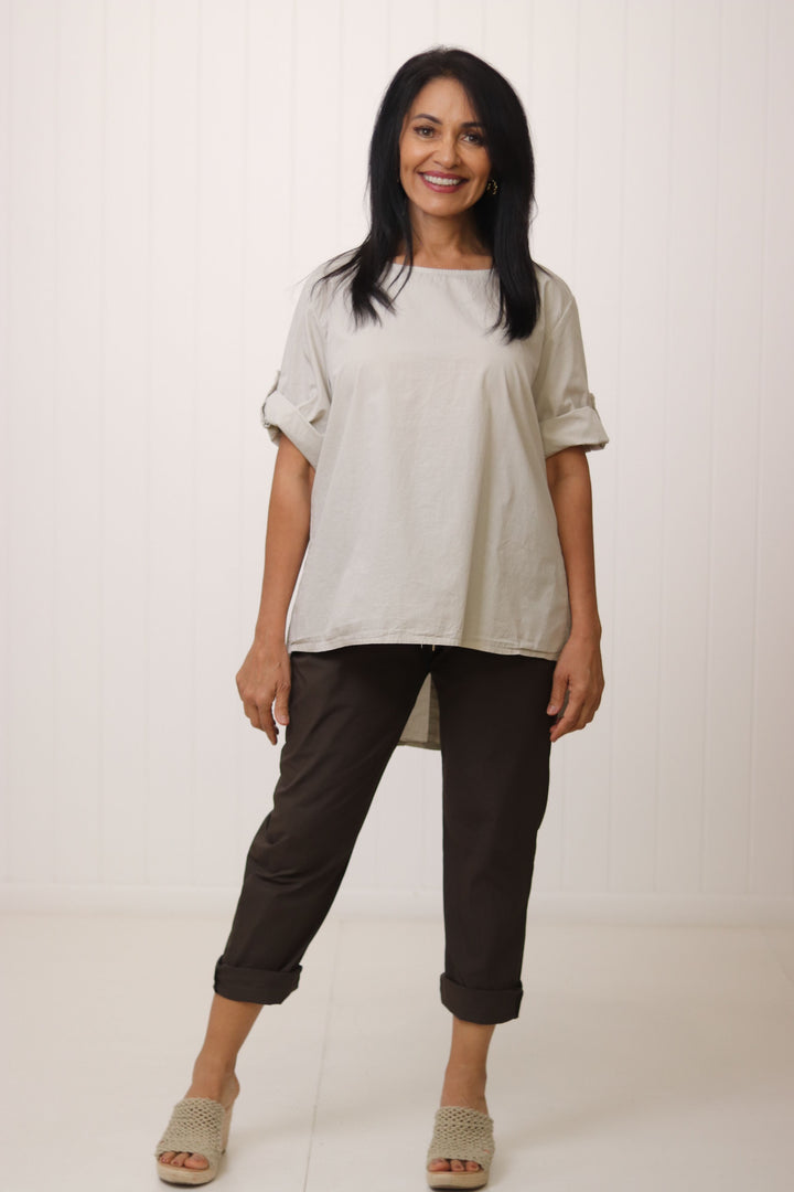 Aurora Button Detail Top